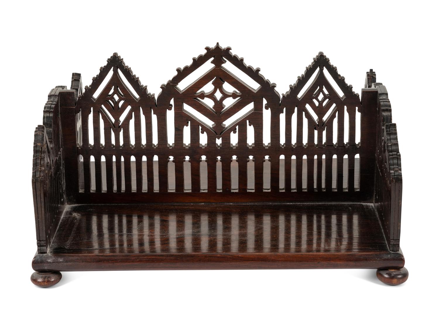 A William IV Rosewood Book Caddy