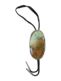 Sterling Silver and Turquoise Statement Bolo Tie