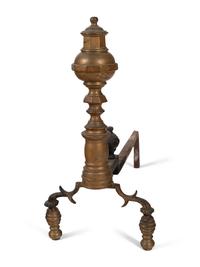 A Pair of Federal Style Ball-Top Andirons
