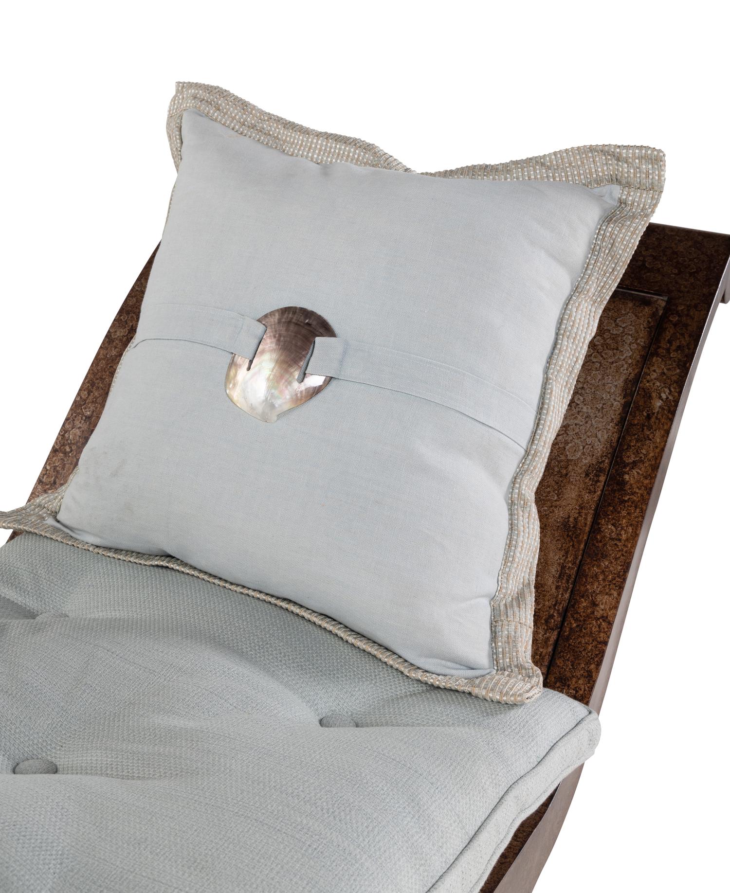 A Pair of Contemporary Patinated Metal Recamiers