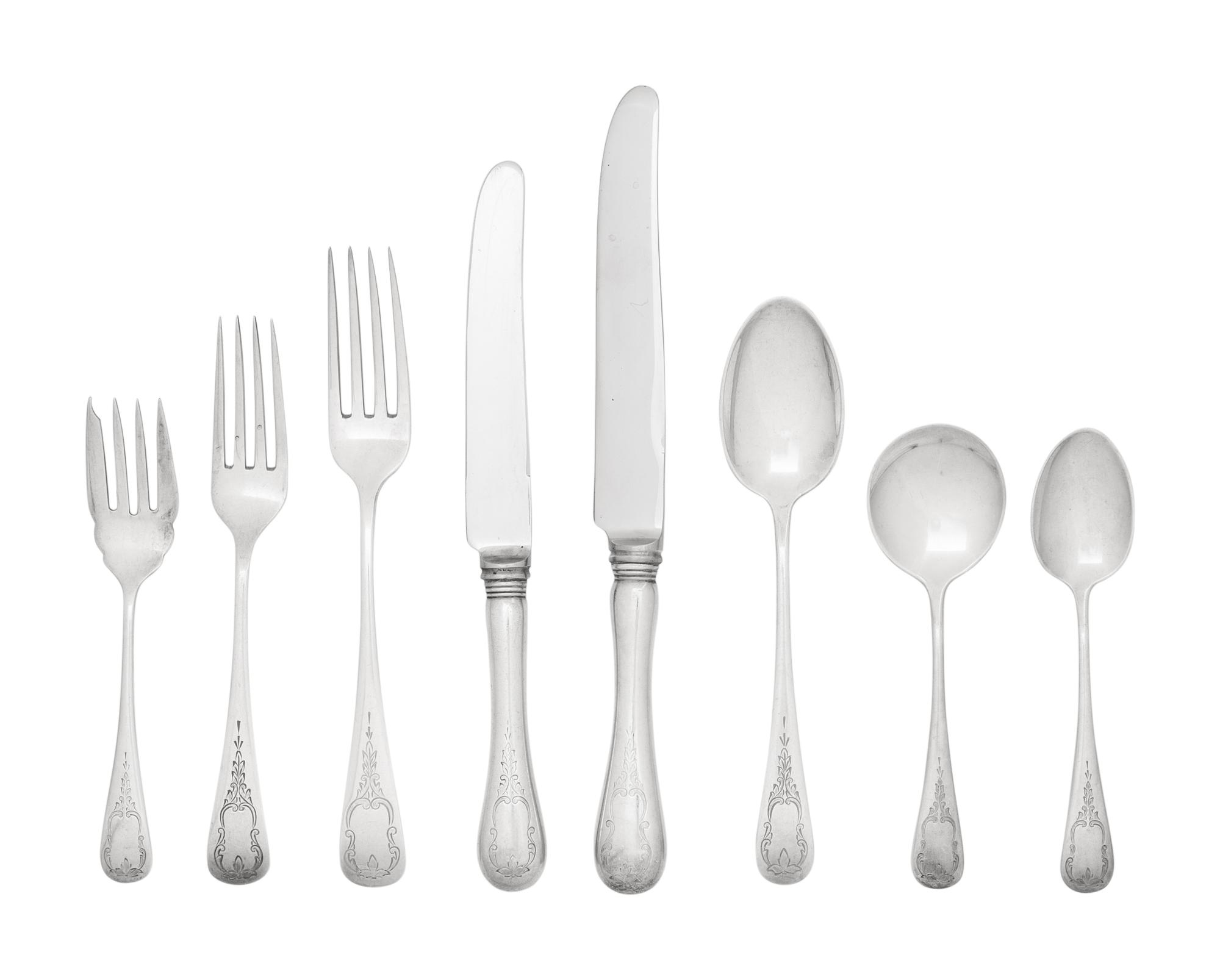 A Canadian Silver Flatware Service