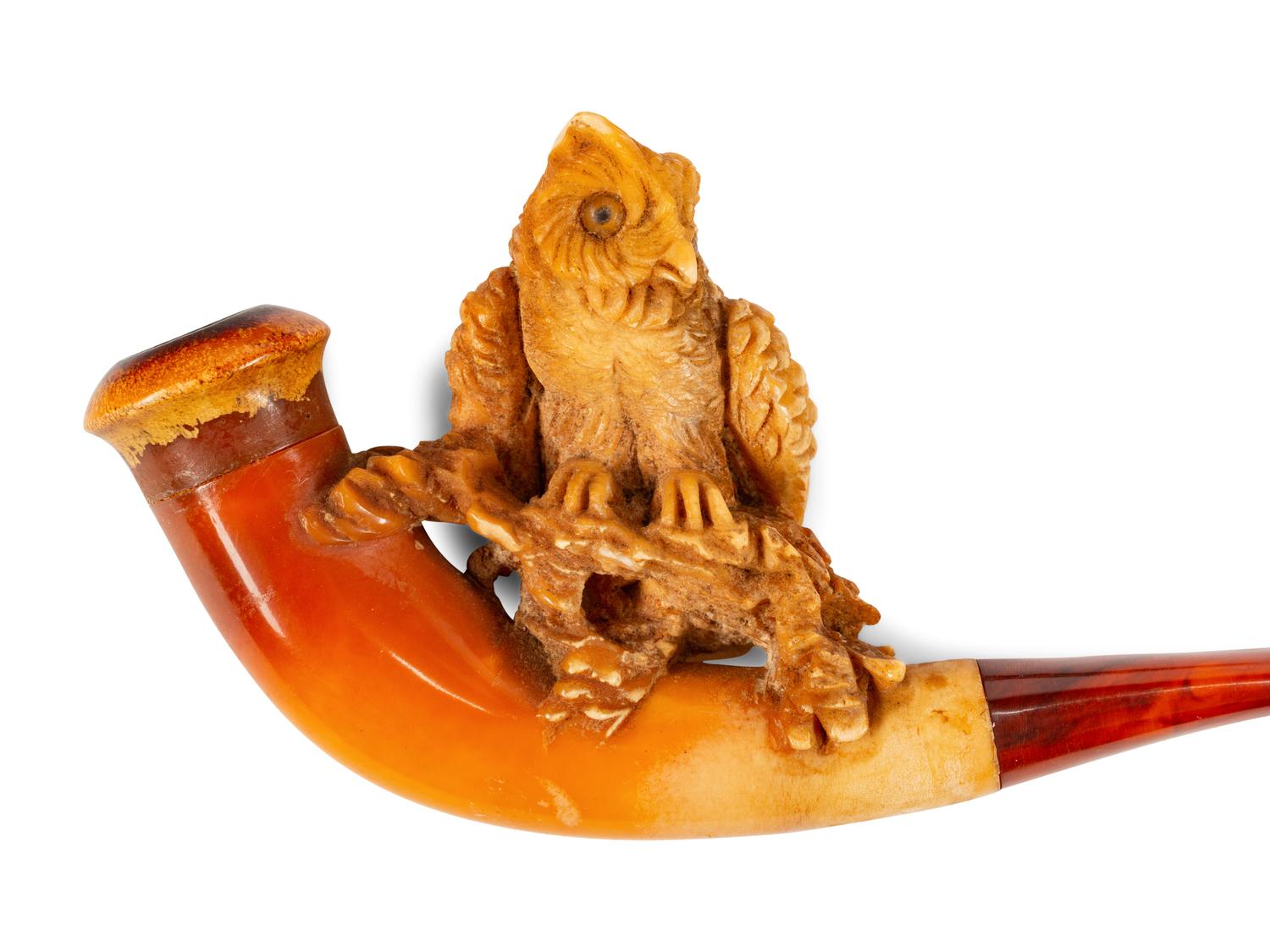 Fifteen Carved Meerschaum Pipes