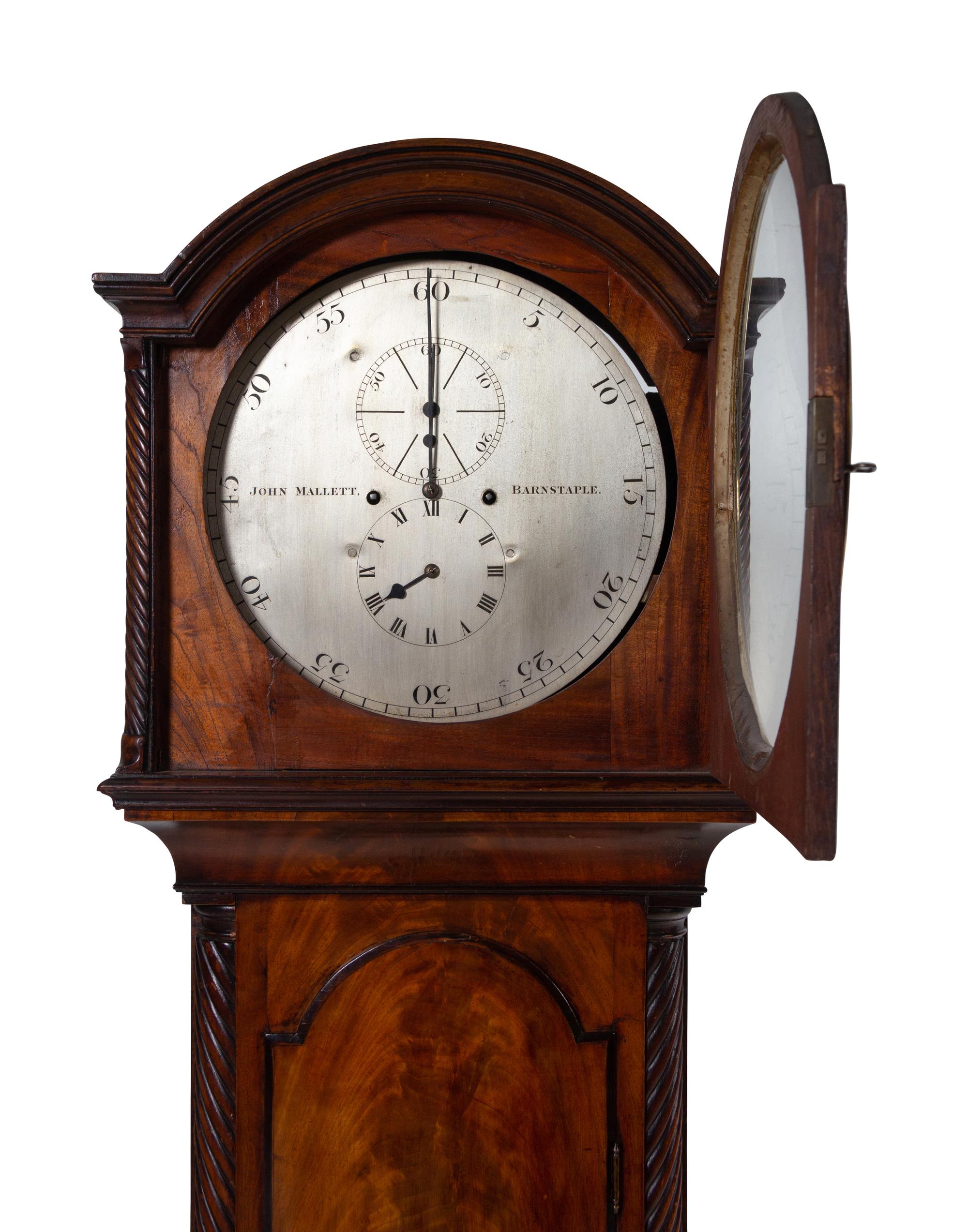 A Regency Mahogany Tall Case Clock