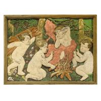 A Relief Panel with Cherubs 47" W x 2" D x 37" H — Argentina, 20th Century