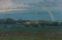 Henry Golden Dearth, (American, 1864-1918), Landscape with Rainbow, 1892