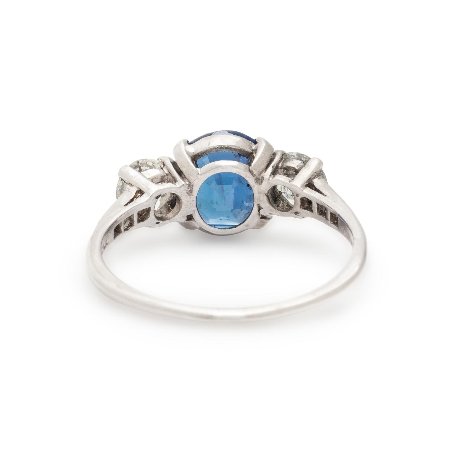 TIFFANY & CO., KASHMIR SAPPHIRE AND DIAMOND RING