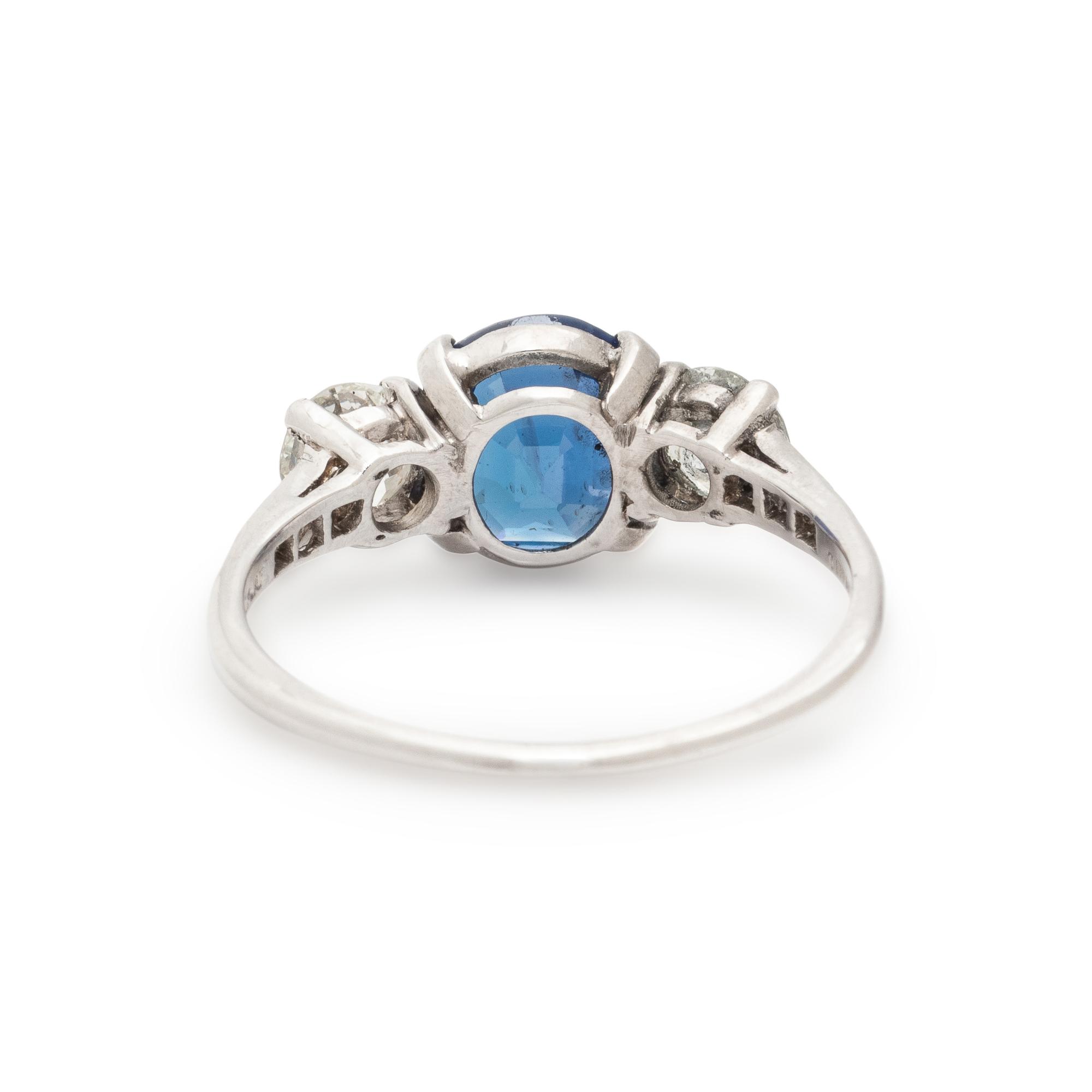 TIFFANY & CO., KASHMIR SAPPHIRE AND DIAMOND RING