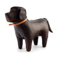 An Omersa and Co. Leather Dog Footstool