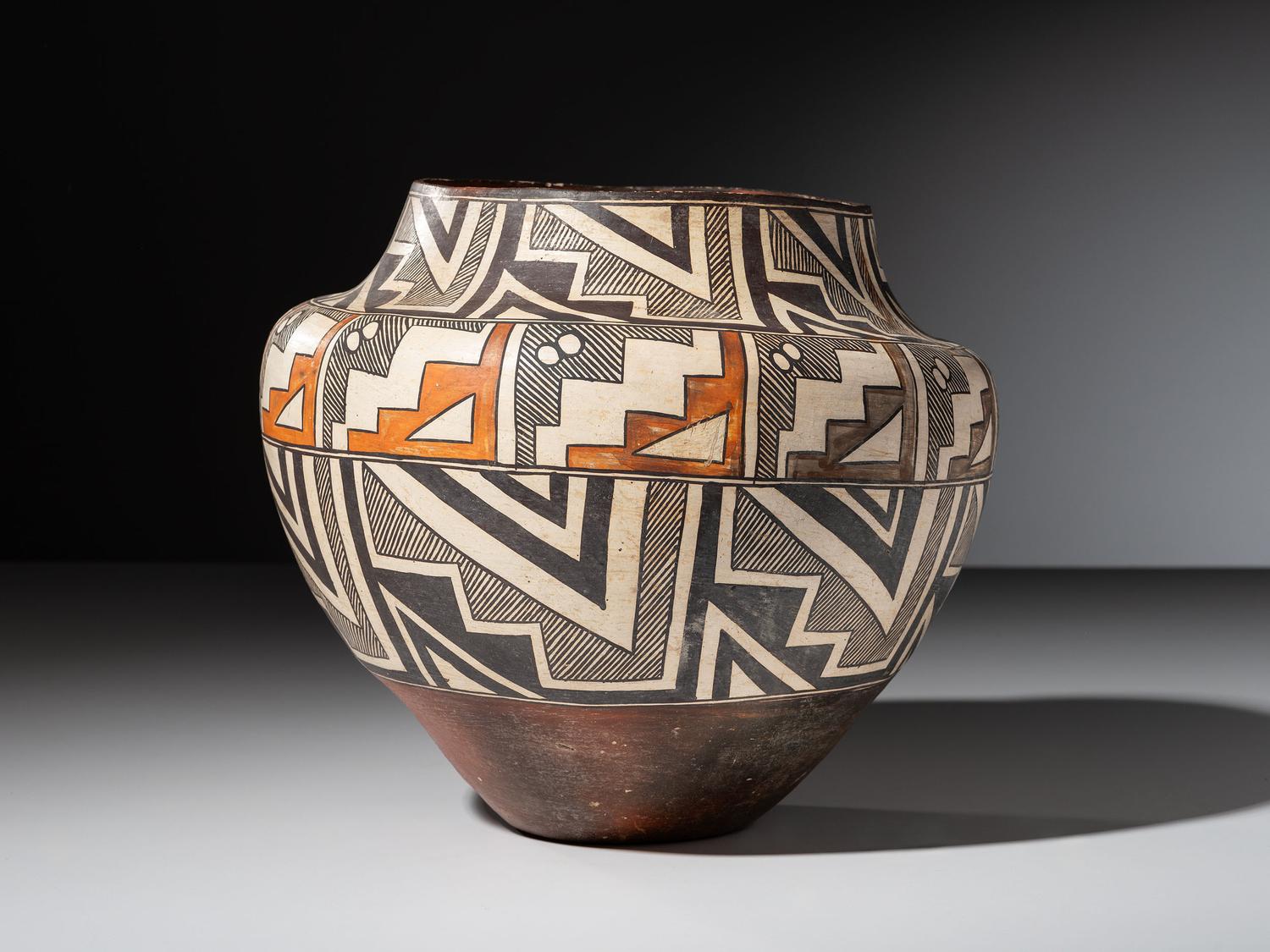 Acoma Polychrome Pottery Olla