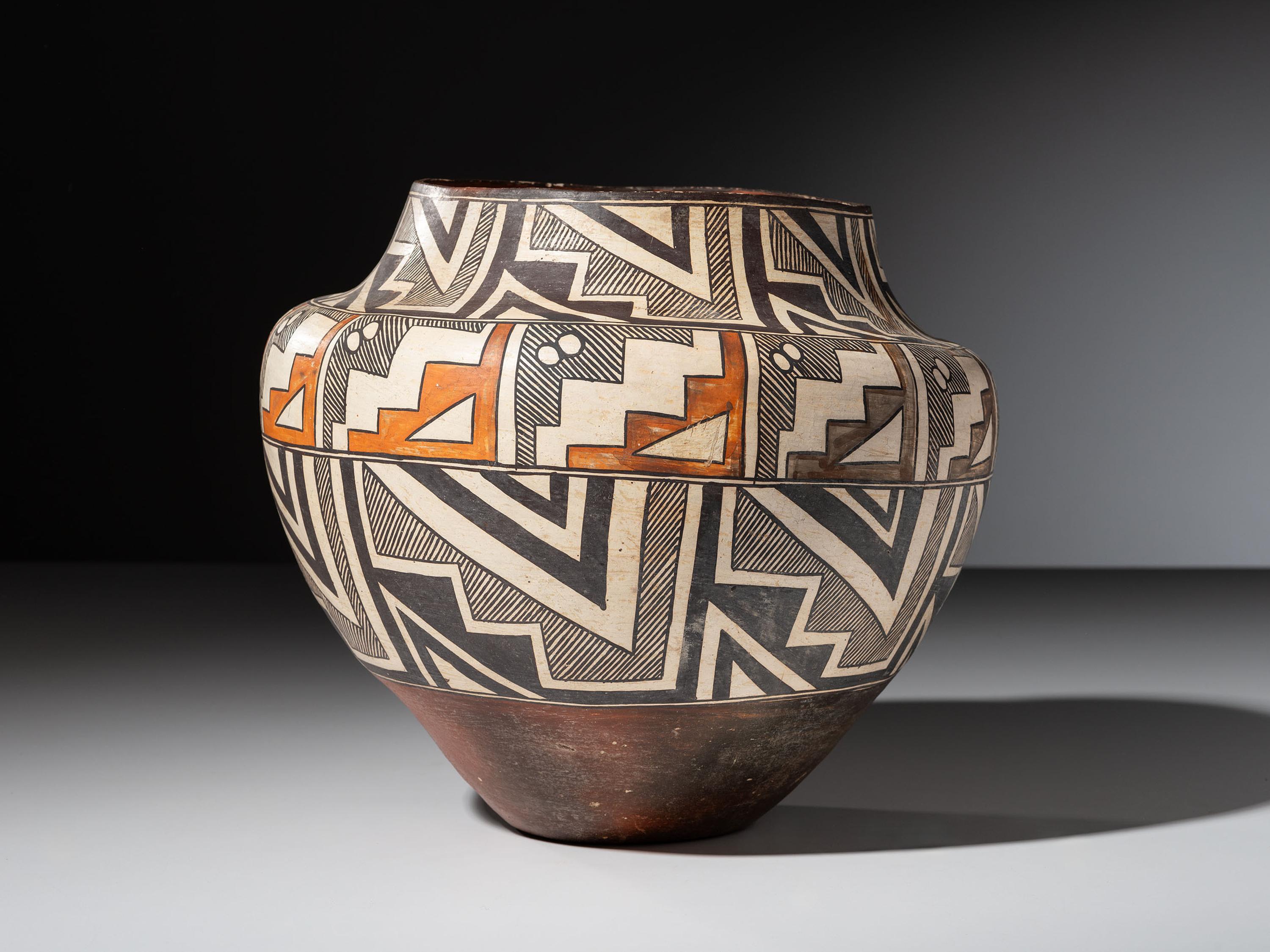 Acoma Polychrome Pottery Olla