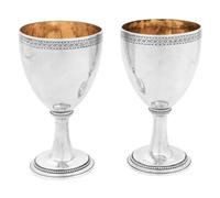 A Pair of George III Silver Goblets