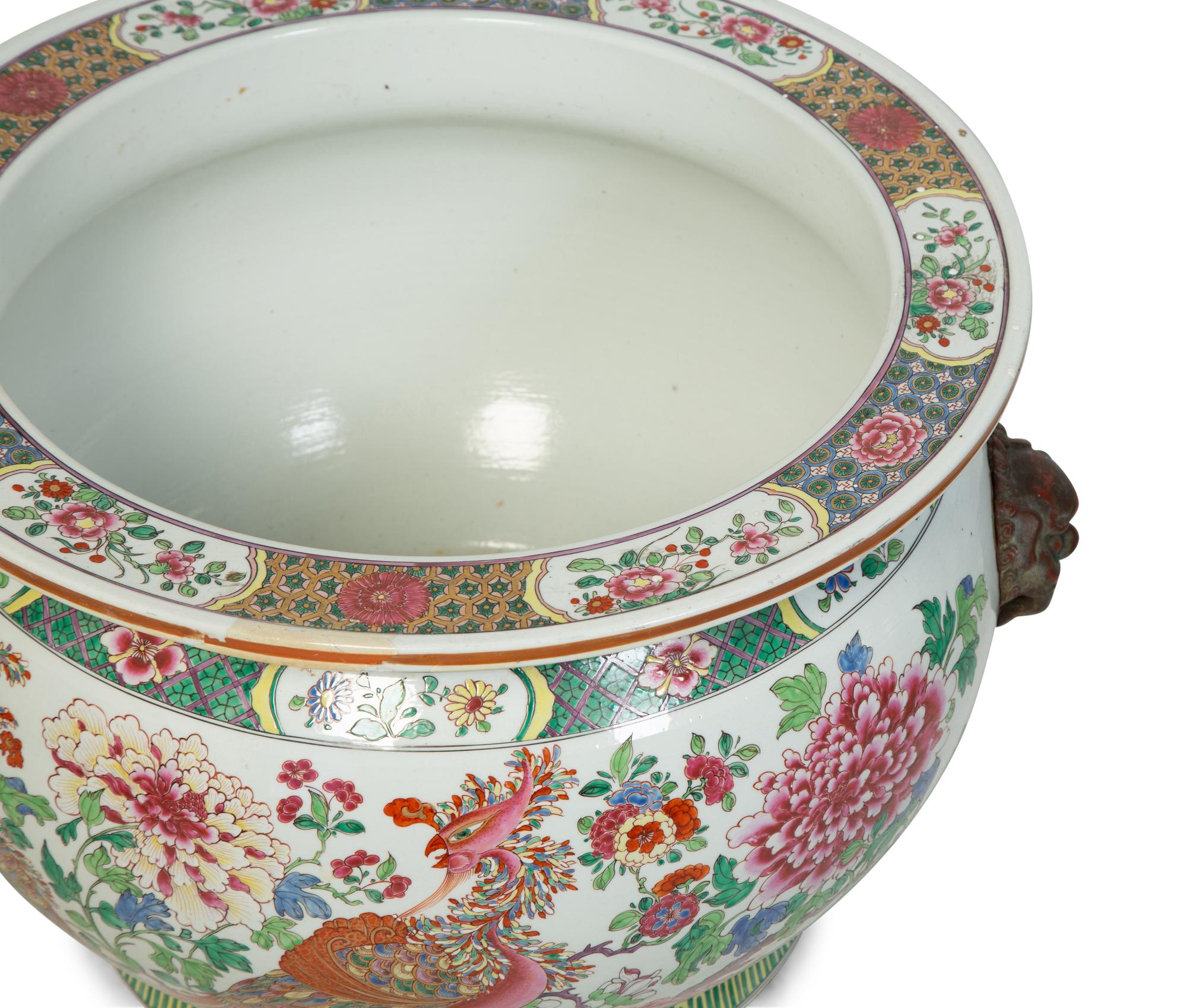 A Pair of Chinese Export Porcelain Jardinieres — 19TH CENTURY