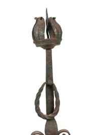 A Pair of Continental Iron Andirons