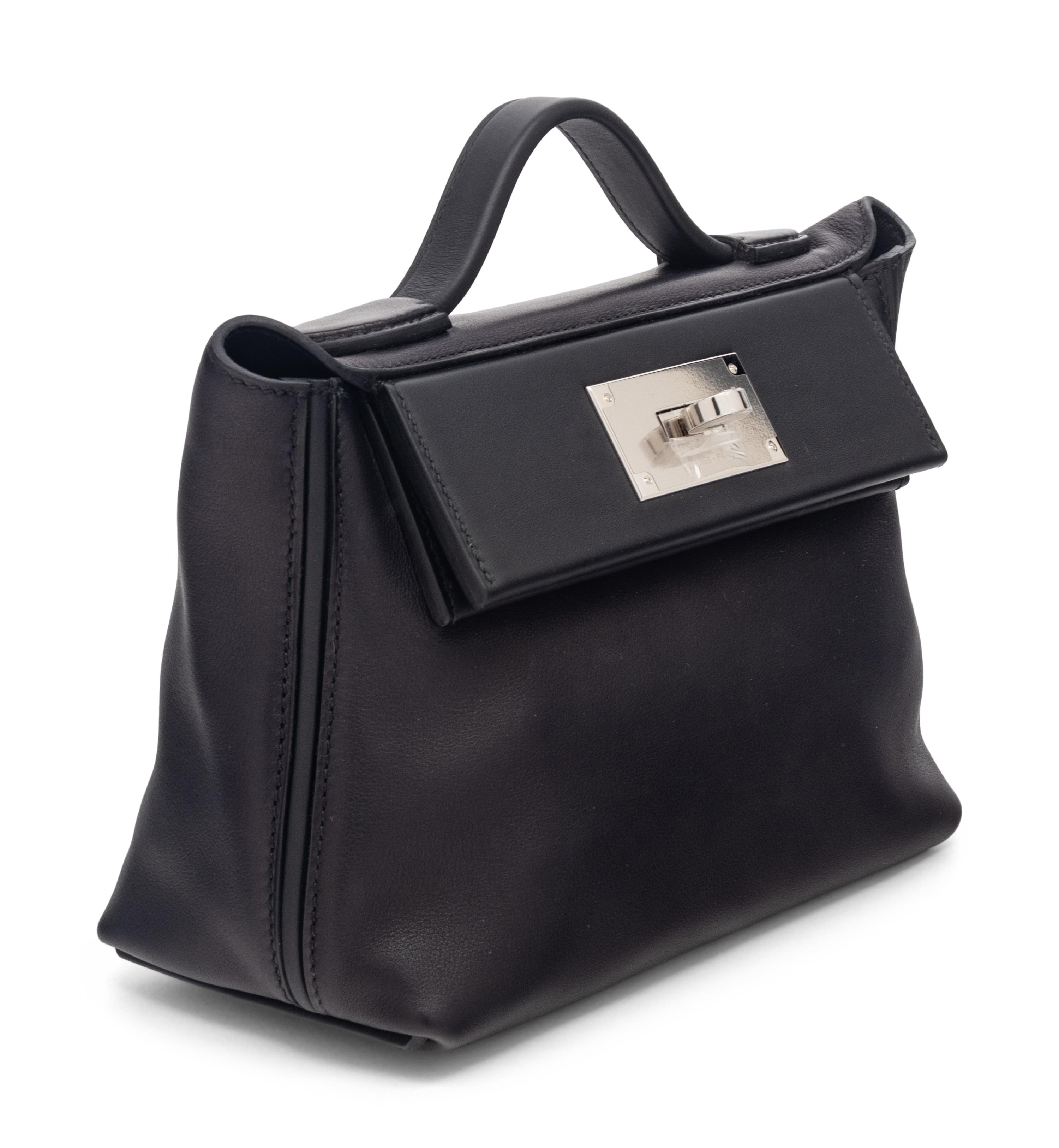 Hermès Mini 24/24 in Noir Swift Leather, 2022