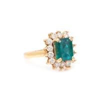 EMERALD AND DIAMOND RING
