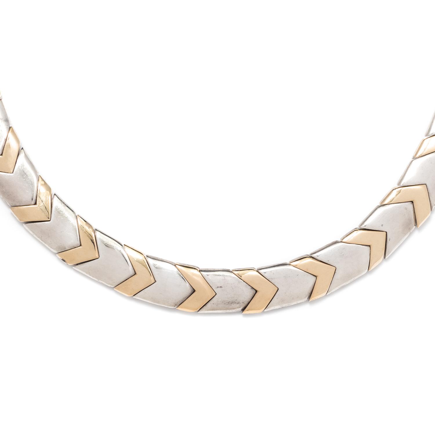 TIFFANY & CO., STERLING SILVER AND YELLOW GOLD SET