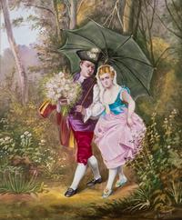 A Continental Porcelain Plaque