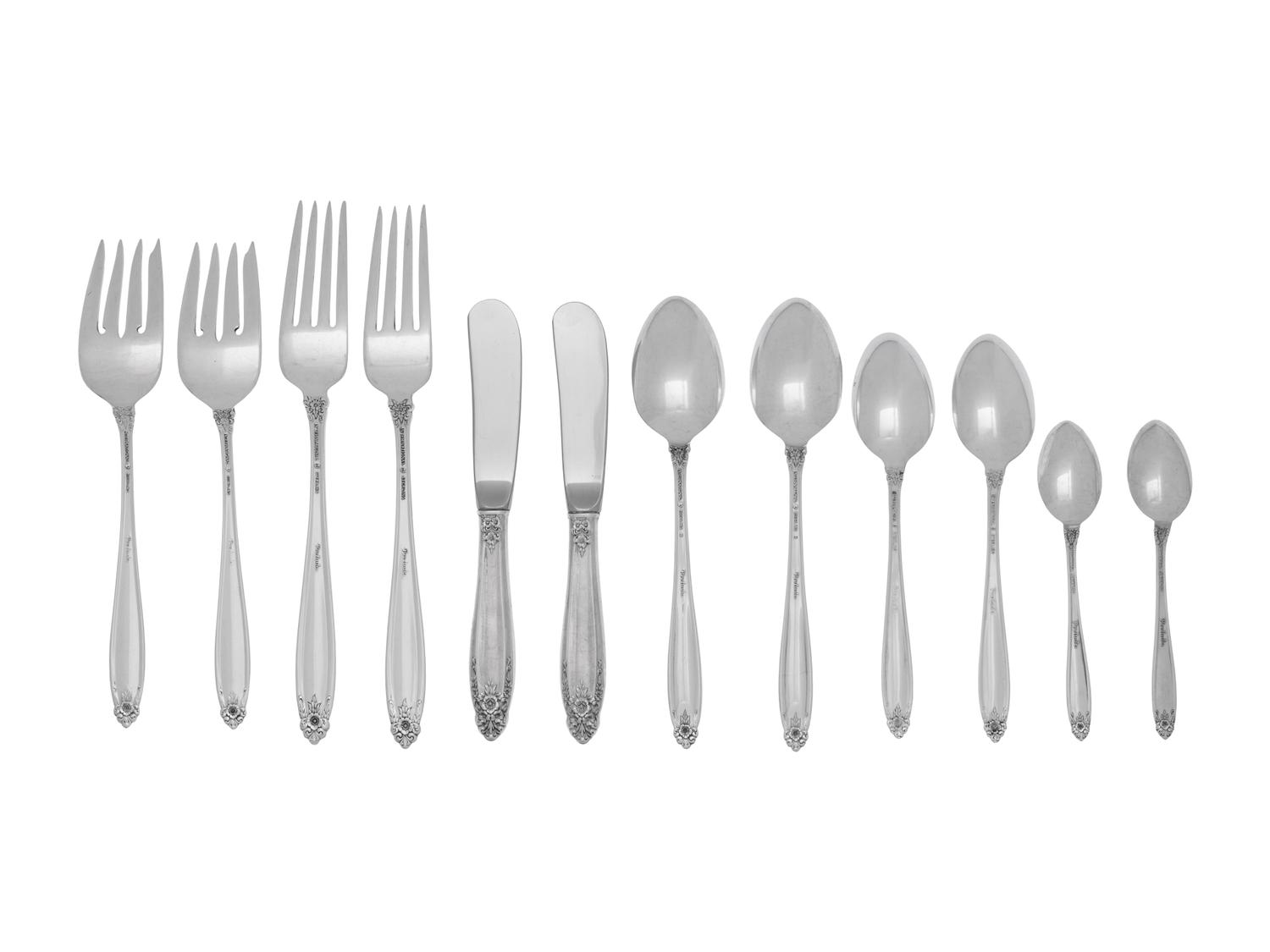An American Silver Flatware Service