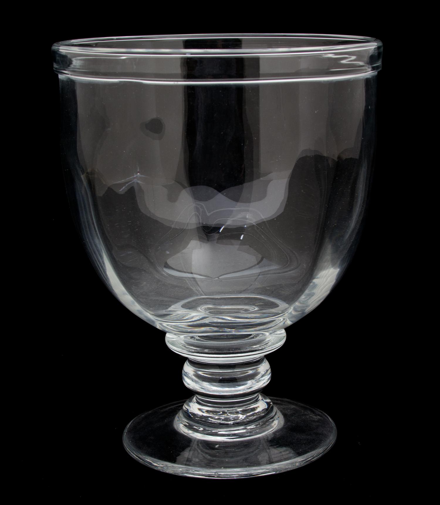A Hand Blown Clear Glass Footed Urn Height 10 3/8 inches. — 19TH CENTURY