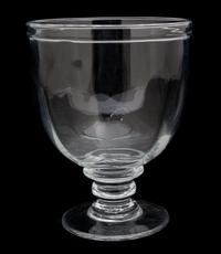 A Hand Blown Clear Glass Footed Urn Height 10 3/8 inches. — 19TH CENTURY