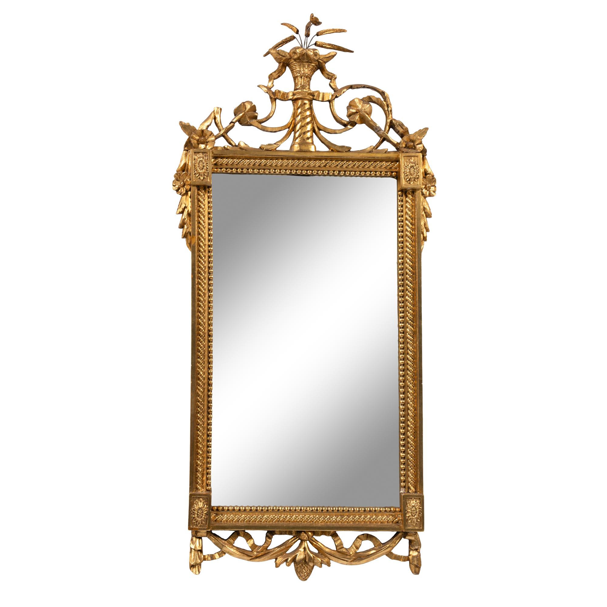 A Regency Style Carved Giltwood Mirror