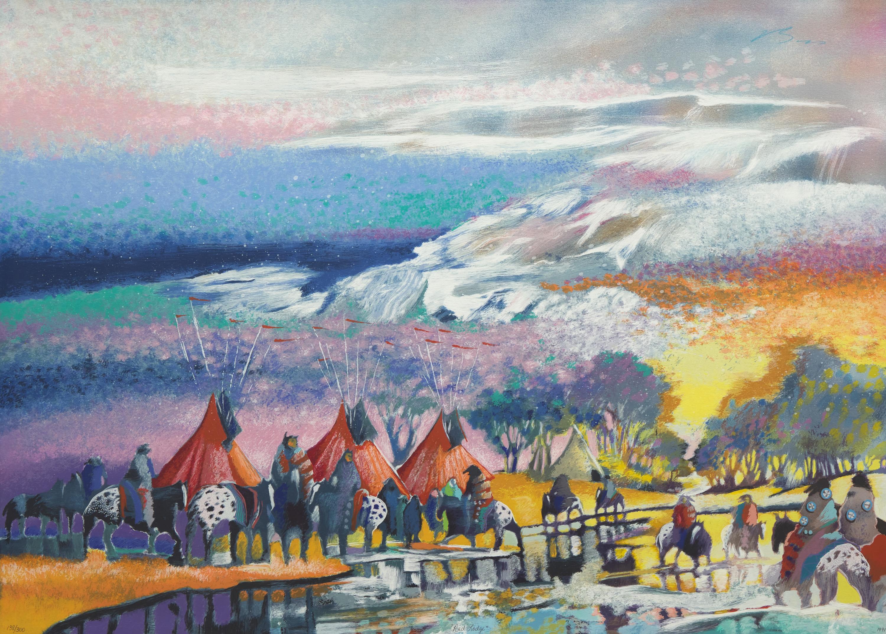 Earl Biss (American, 1947–1998) — Rhythm of the Restless, 1989; together with Red Lodge , 1991 (Two Works)