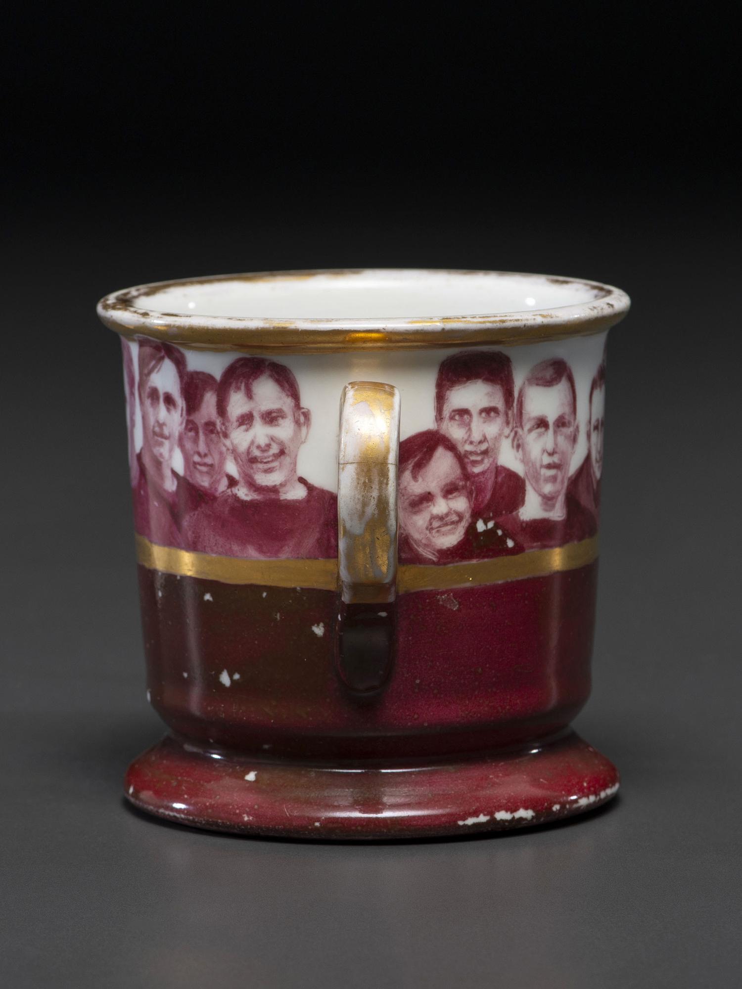 A Football Coach's Porcelain Occupational Shaving Mug Belonging to Amos Alonzo Stagg