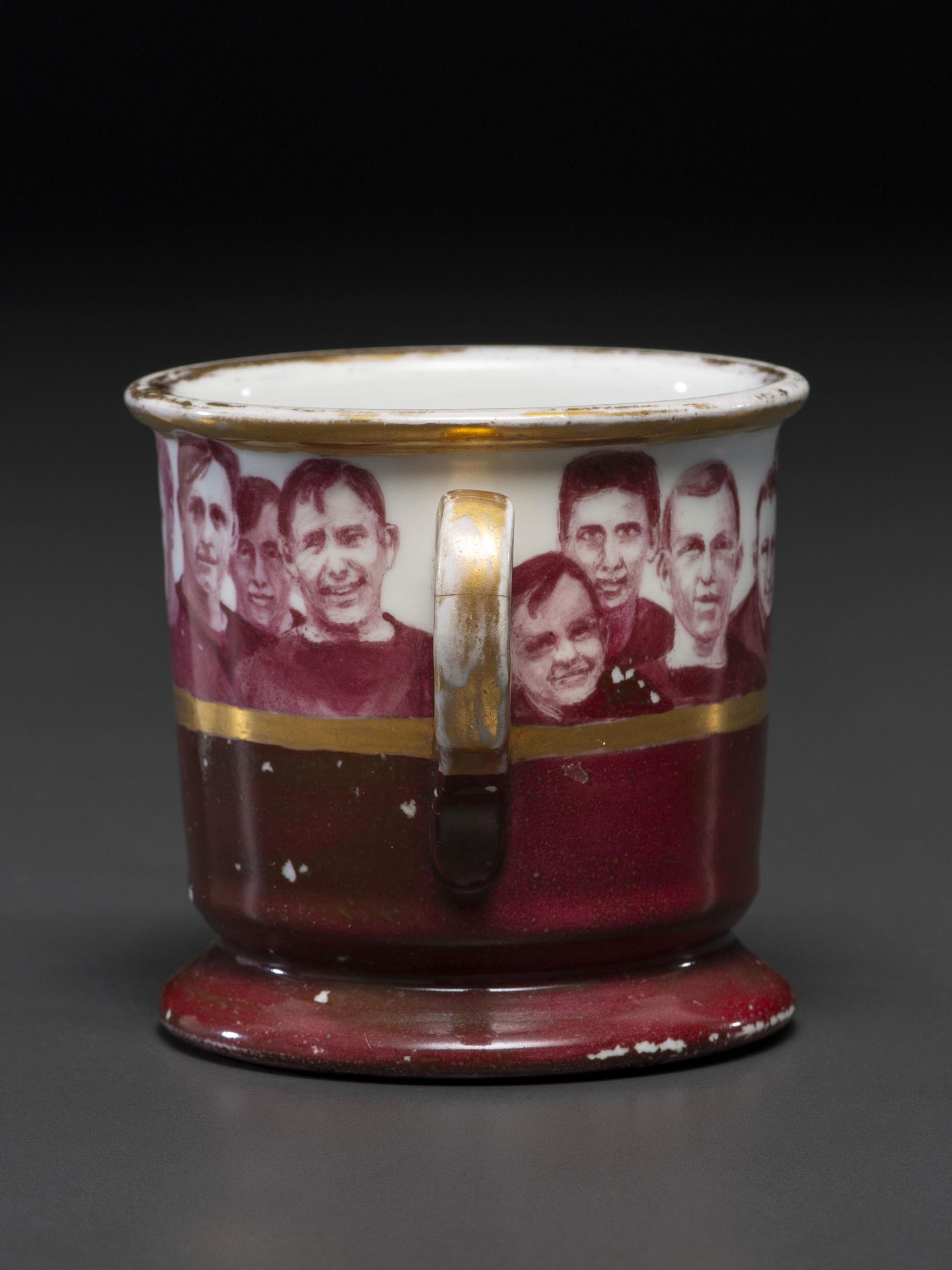 A Football Coach's Porcelain Occupational Shaving Mug Belonging to Amos Alonzo Stagg