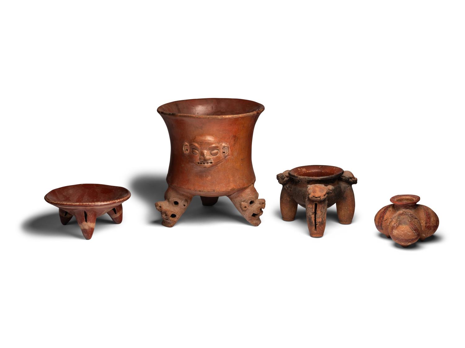 Eighteen Pre-Columbian Vessels and Utensils