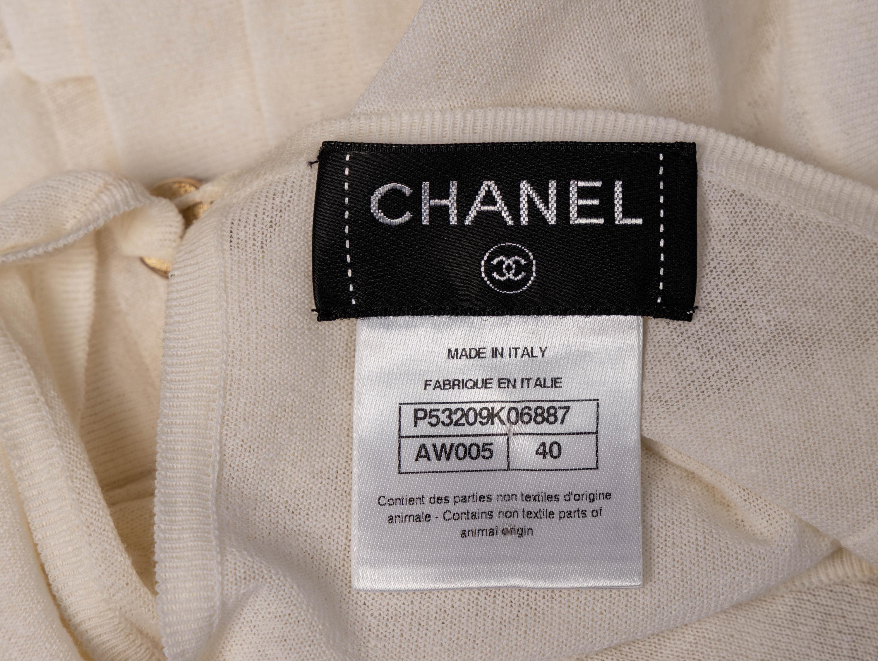 Chanel, Textured Ecru Knit Shift Dress