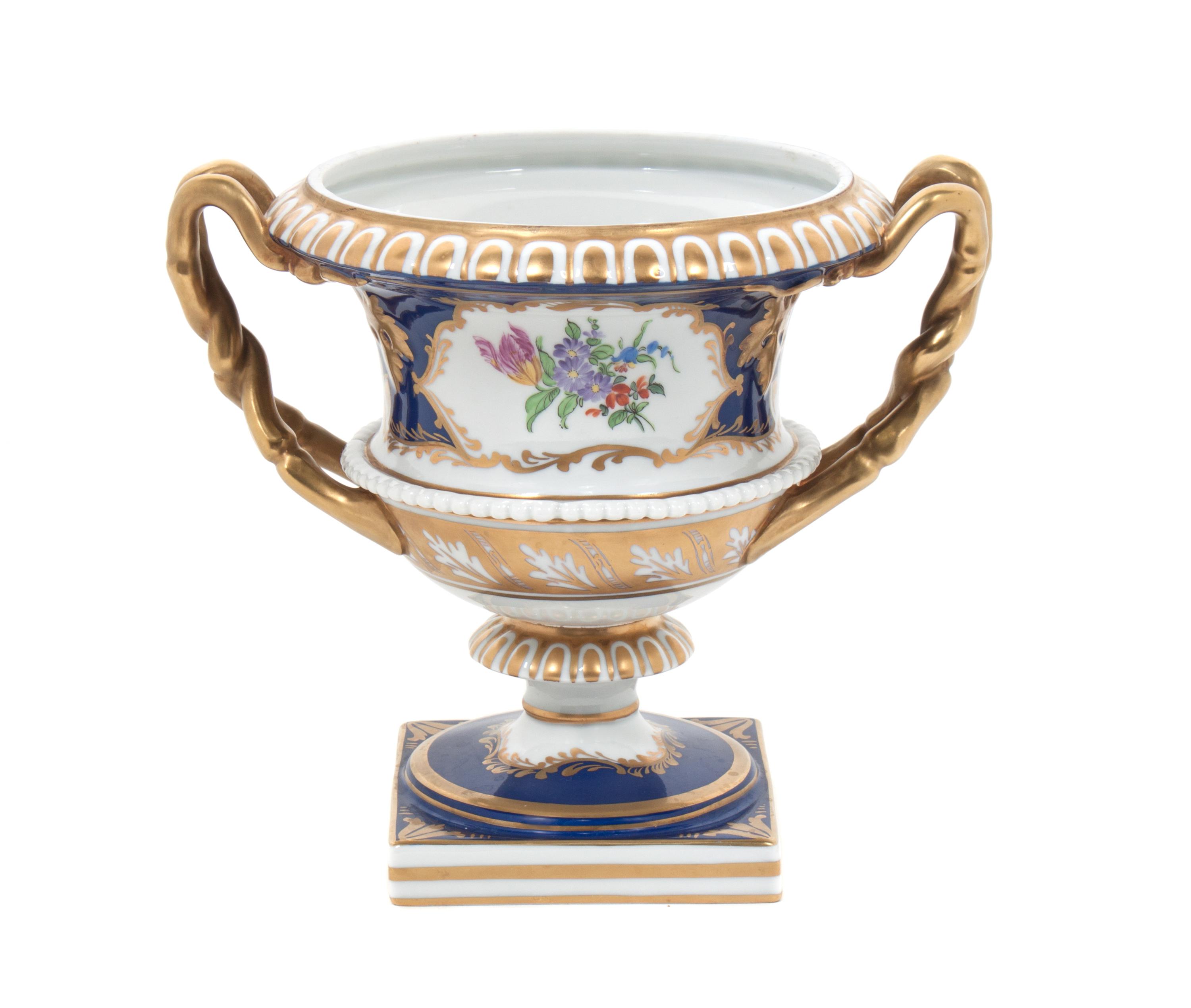 A Dresden Porcelain Urn Height 7 inches. — 19TH/20TH CENTURY