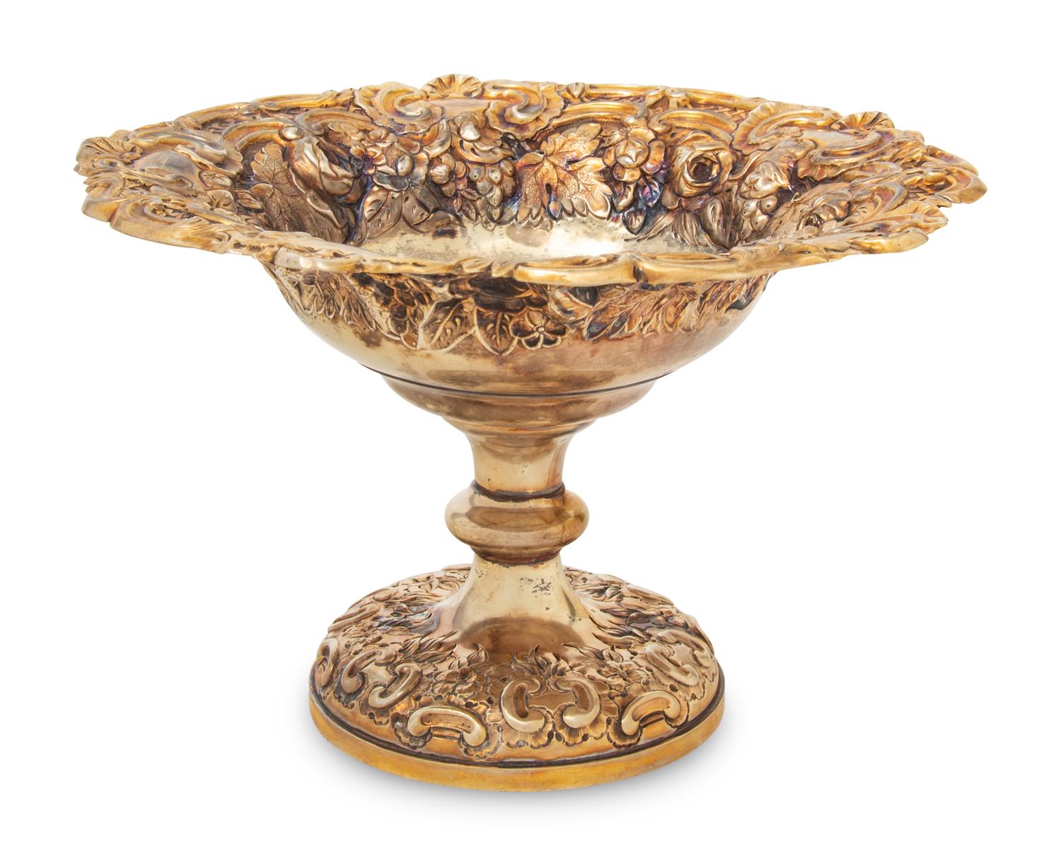 A Victorian Silver-Gilt Tazza
