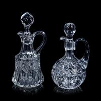 A Group of Eleven Cut and Molded Glass Serving Articles