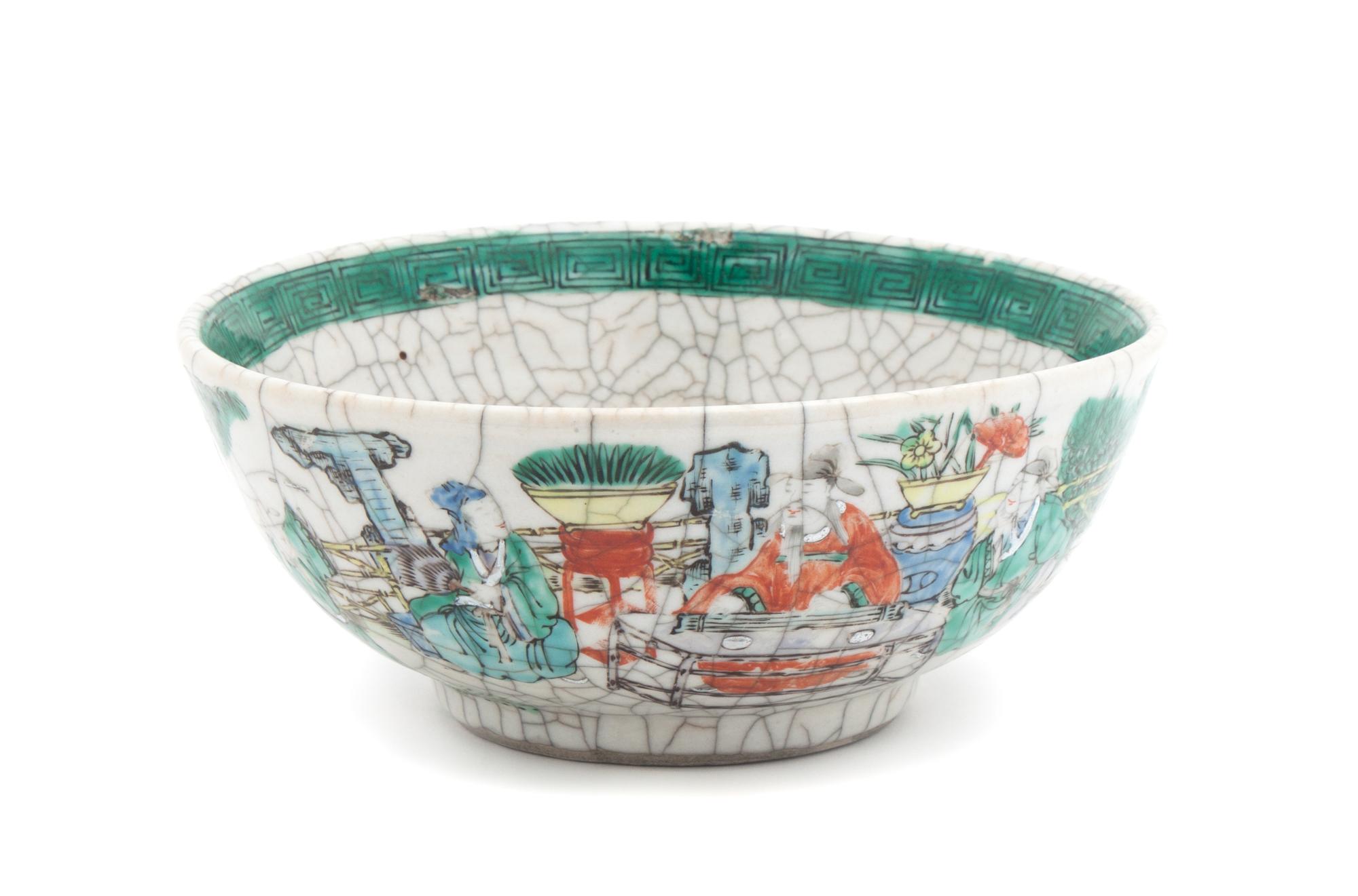 A Chinese Polychrome Glazed Ceramic Bowl Diameter 7 1/8 inches. — 19TH CENTURY