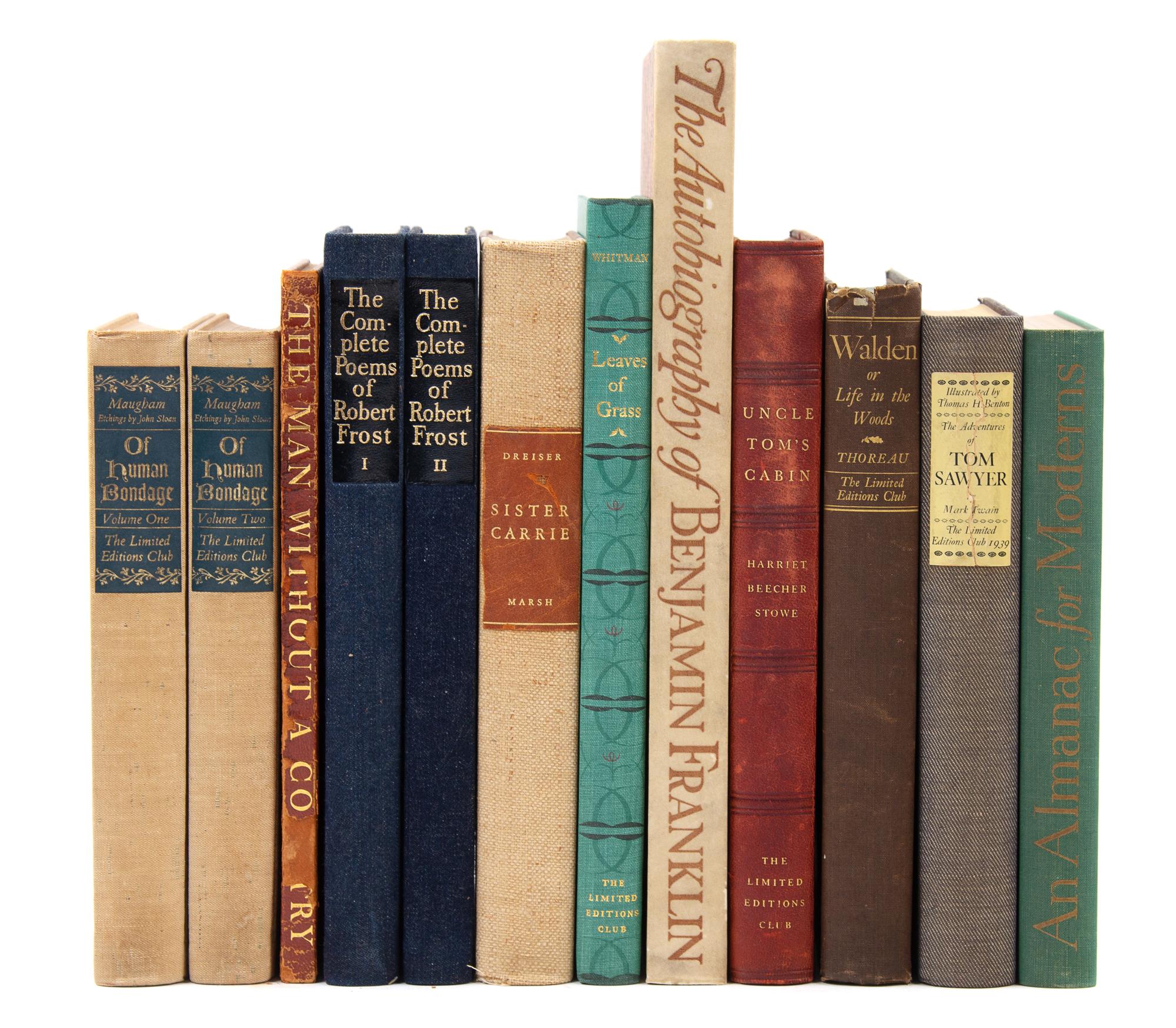 [THE LIMITED EDITIONS CLUB -- AMERICAN LITERATURE]. A group of 10 works published by The Limited Editions Club.