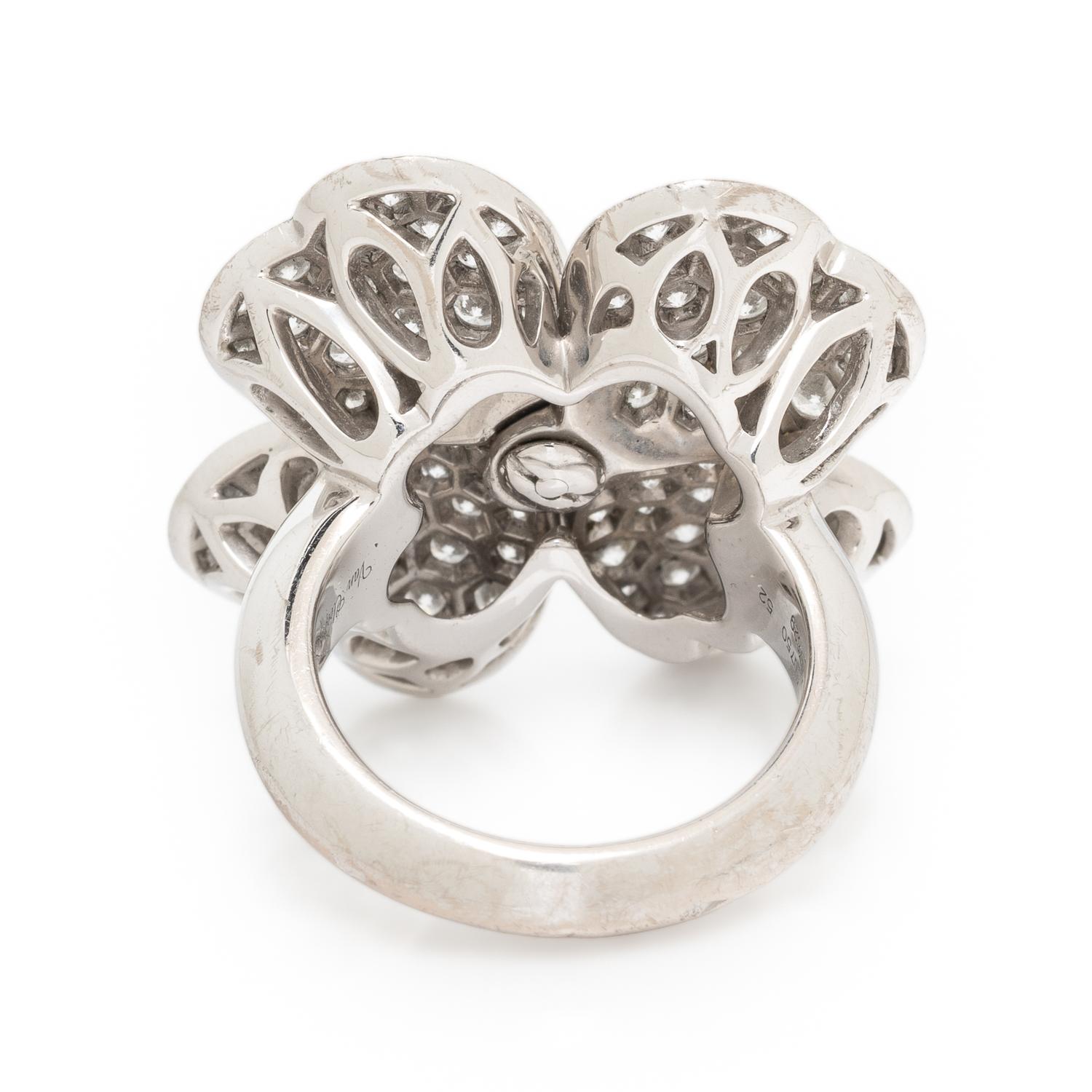 VAN CLEEF & ARPELS, DIAMOND AND WHITE GOLD 'COSMOS' RING
