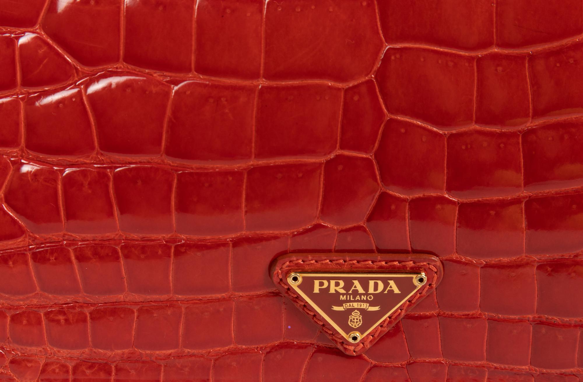 Prada Crocodile Clutch, 2010s