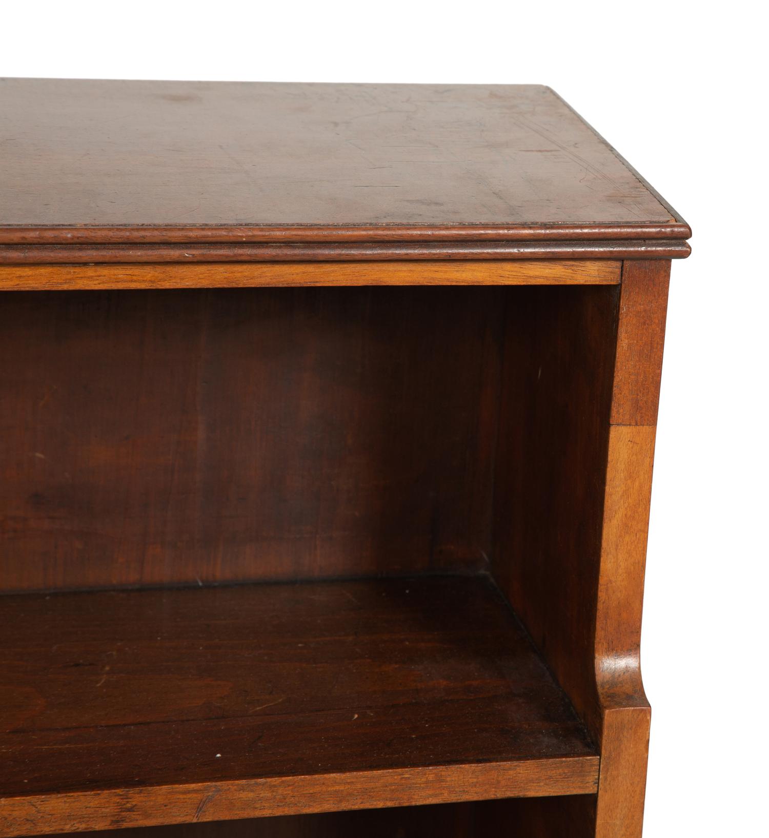 A Regency Style Walnut Waterfall Bookcase