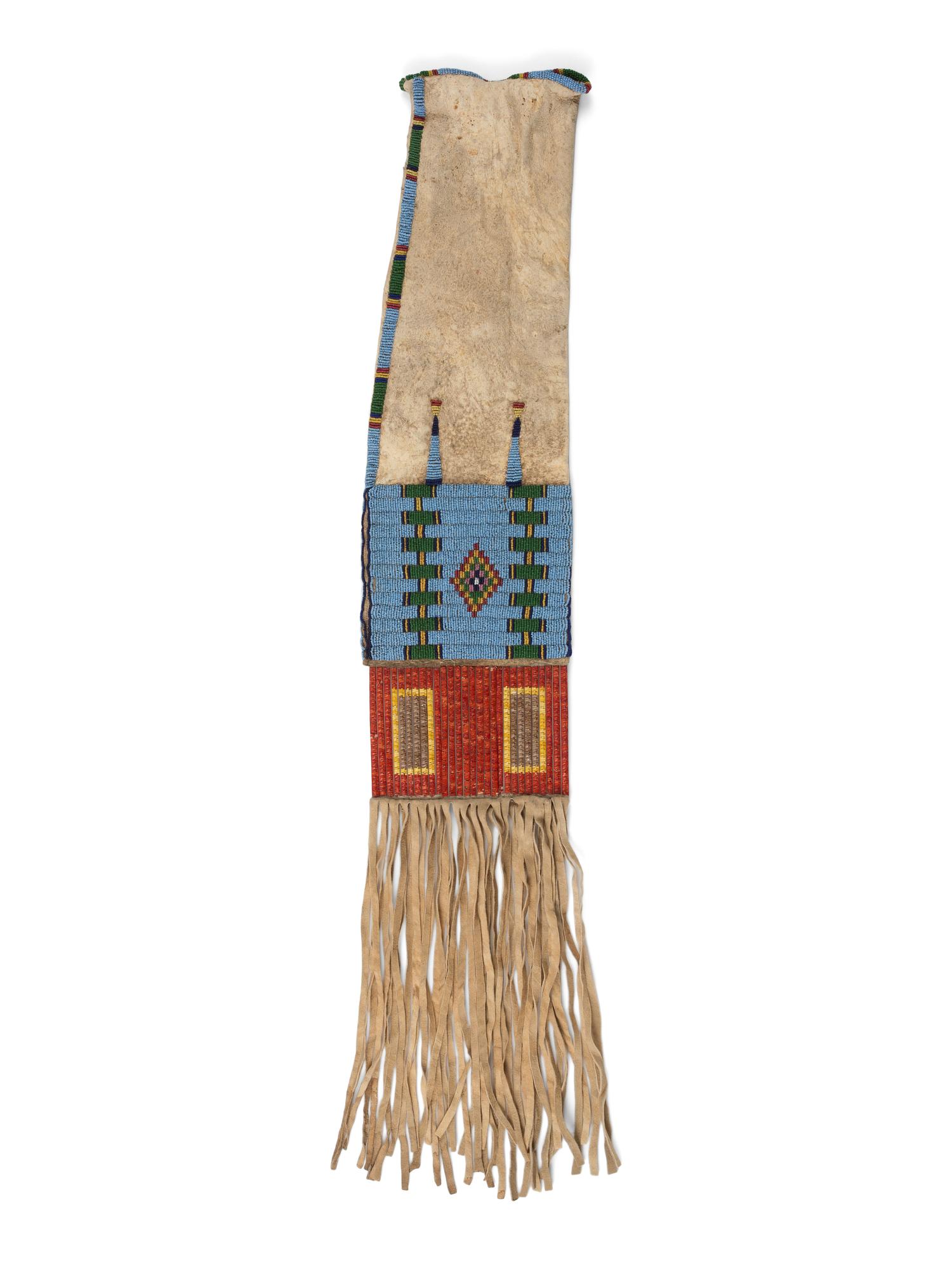 Sioux Beaded Hide Tobacco Bag