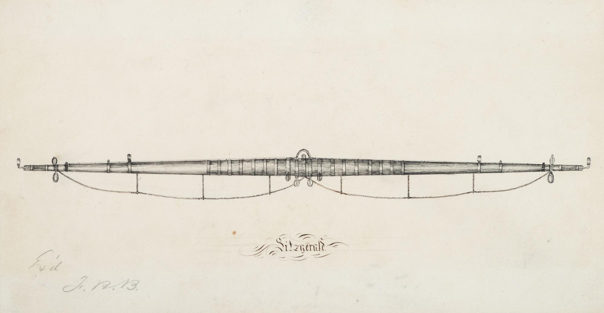 [CIVIL WAR]. A group of 10 pre-War drawings/sketches believed to be class art made at the Naval Academy, many identified to "Fitzgerald," incl. renderings of engines, devices, and a map.