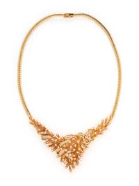 YELLOW GOLD AND DIAMOND SPRAY NECKLACE