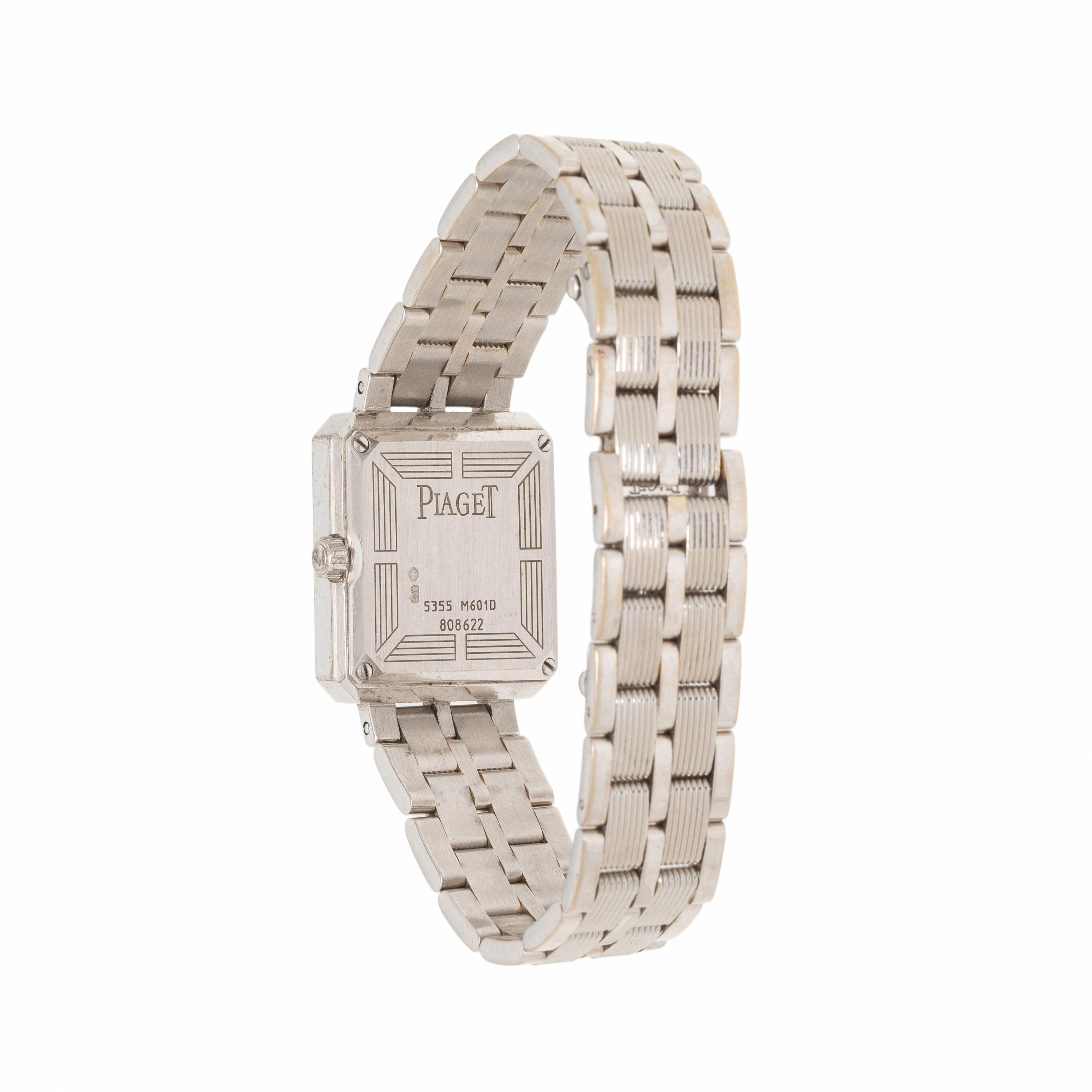Piaget, Ref. 5355 M601D, 18K White Gold 'Protocole' Watch with Diamond Bezel