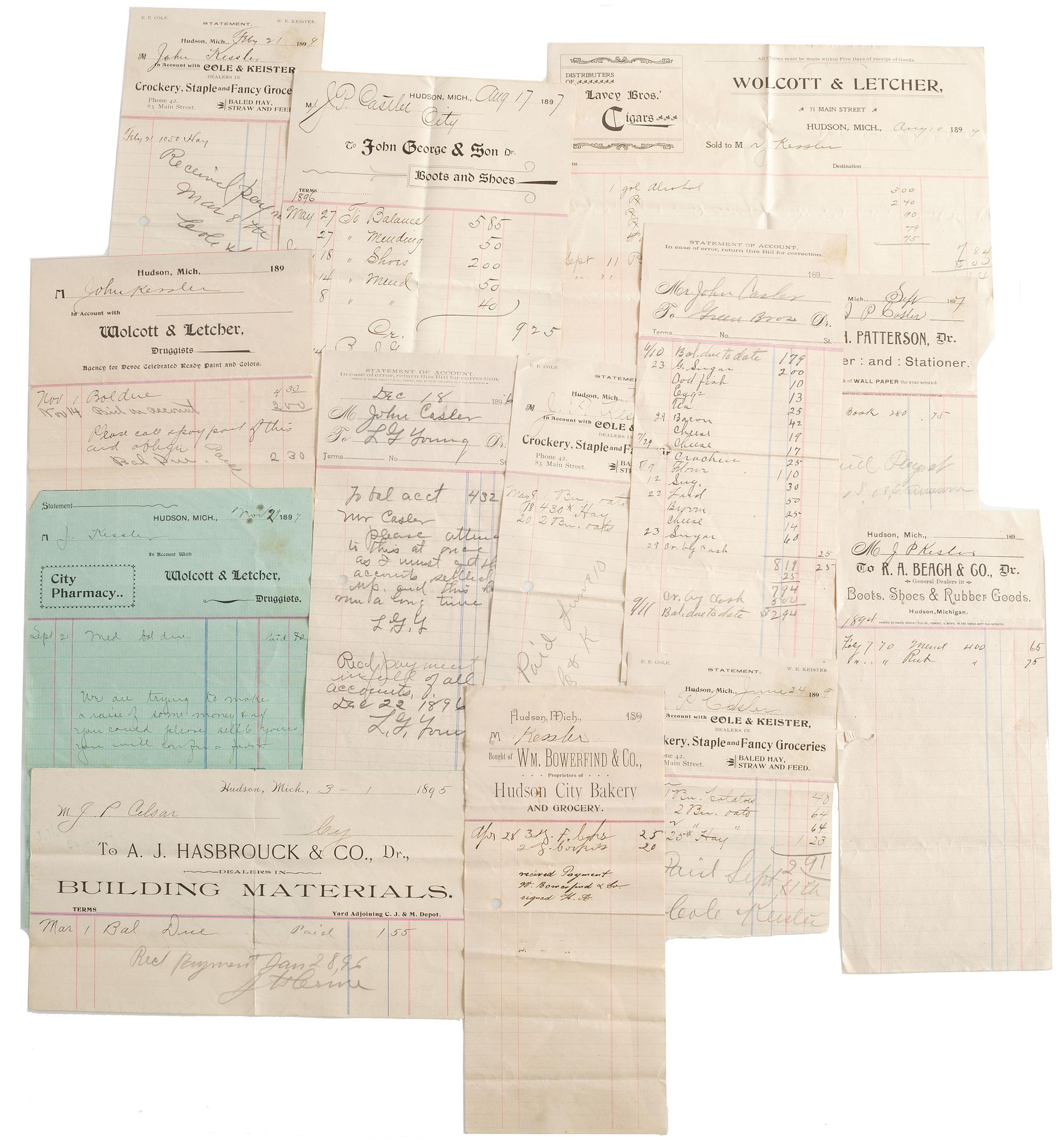 [CIVIL WAR - MICHIGAN] Corporal John P. Casler (ca 1832-1922), Company G, 23rd Michigan Infantry Regiment. Archive of items related to Casler's war service and post-war career.