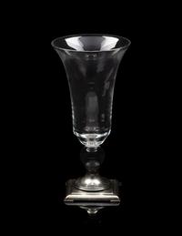 An American Silver Mounted Glass Vase
