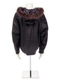 Brunello Cucinelli Fur Trimmed Leather Jacket