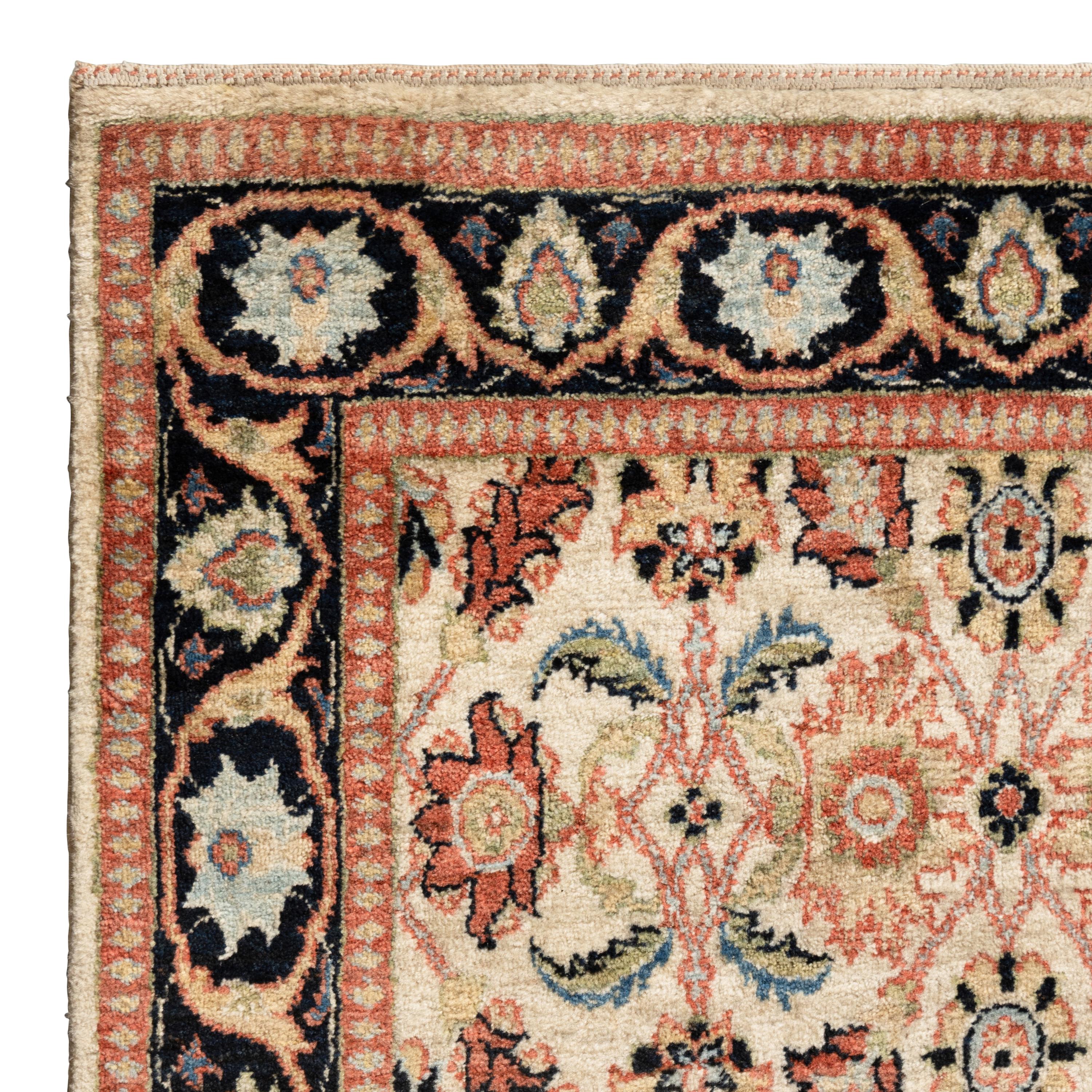 A Kirman Rug and Runner