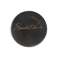 A Gordie Howe Signed Autograph Hockey Stick and Puck (Beckett Authentication Services Certified),
