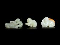 Three Chinese Jade Figures of Boys