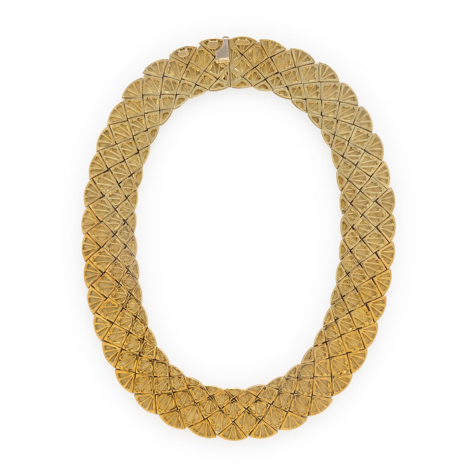Henry Dunay, 'Sabi' Yellow Gold Woven Collar Necklace