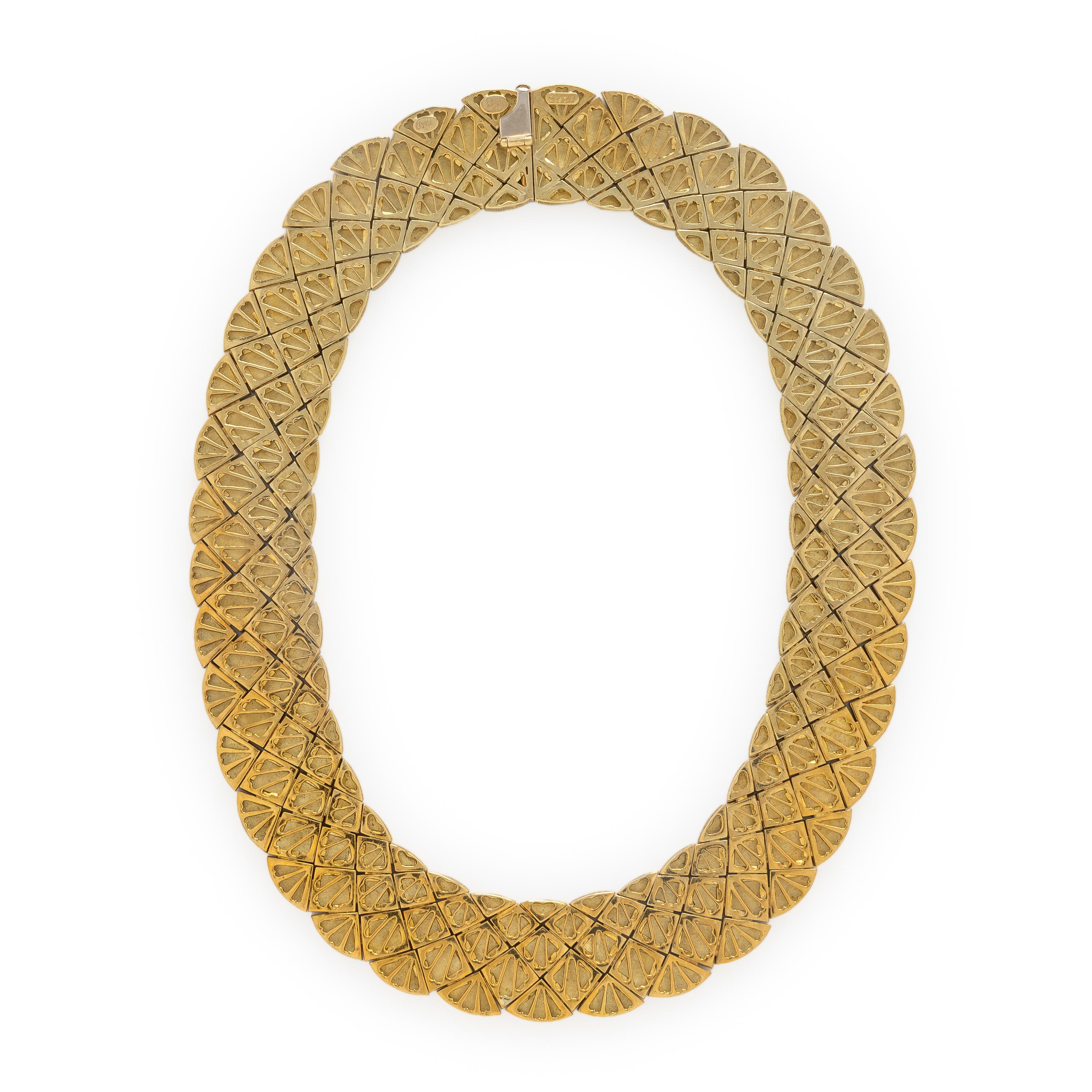 Henry Dunay, 'Sabi' Yellow Gold Woven Collar Necklace